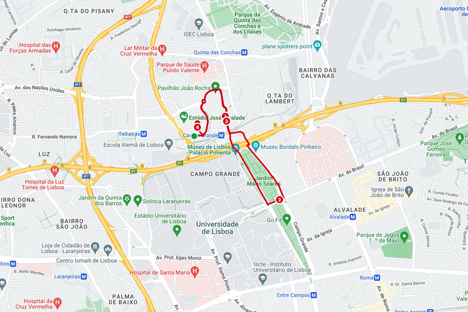 Percurso Caminhada Família Leonina 4 Km